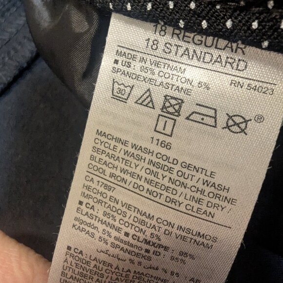 Old Navy Pixie Cropped Pants Black with White polka dots Size 18 - Picture 5 of 6